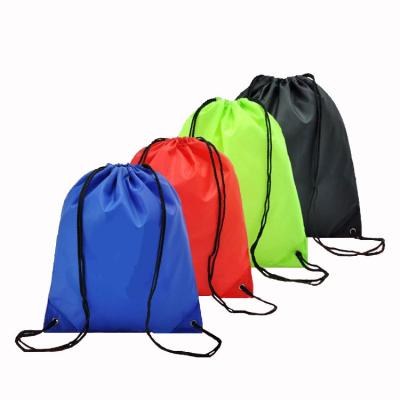 China Custom Logo Sports Backpack 210D Polyester Drawstring Bag Printing Suction String Bag Daily Use Daily Use For Promotional for sale