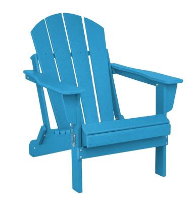 China Modern Modern Design Folding Outdoor Weather Resistant For Patio Deck Garden Backyard And Lawn Furniture HDPE Adirondack Chair for sale