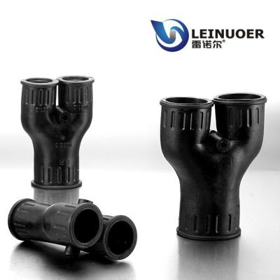 China Pipe 3 Way Y Shaped Rubber Strip Connector For Plastic Pipe Conduit for sale