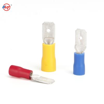 China Power MDD Brass Material PVC Insulated Electrical Terminal Male Pre-insulating Male Terminal for sale