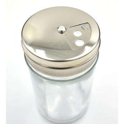 China Viable Wholesale Transparent Glass Stainless Steel Flavor Spice Jar For Seasoning for sale