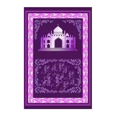 China Washable Muslim Prayer Mats Foldable Portable Anti Slip Printed Crystal Velvet Floor Carpets and Blankets for sale