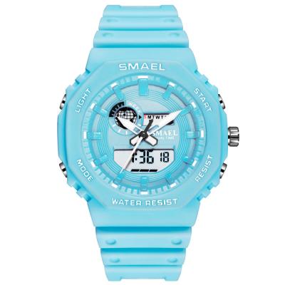 China New design 50M alarm SMAEL waterproof new fashion 8037 quartz ladies couples watch girl sports watch new watch for sale