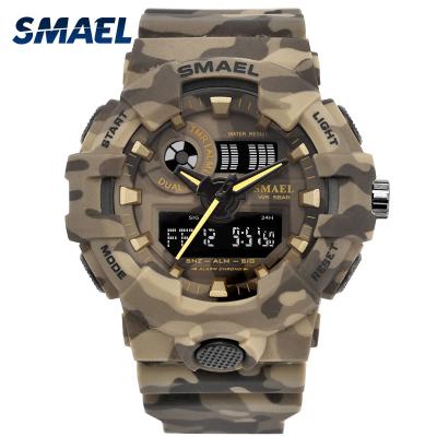 China Sports Plastic Mens Analog-Digital Alarm SMAEL 8001MC Army Watch Watch For Outdoors for sale