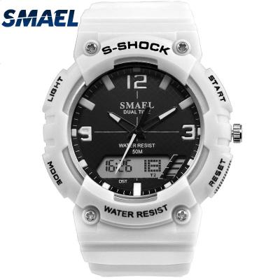 China New Alarm SMAEL 1539C Transparent Color Strap Watch Waterproof Electronic Wrist Watch for sale