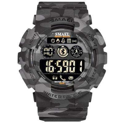 China SMAEL 8013 High Quality Waterproof Sport Mens Waterproof Alarm 5ATM Camouflage Watches 2021 Price With Call Reminder for sale