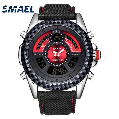 China Cool Smael 1369 Alloy Alarm Waterproof Quartz Watch Men's Digital Watch for sale