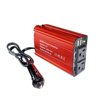 China DC to AC modified sine wave 12v to 220v 60hz 300w 13.5*8*4.5cm car inverter system charger for sale