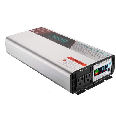 China House / Car Pure Sine Wave /Solar Sine Wave 2KW DC 12V 24V 48V To 110VAC 220VAC 2000 Watt Car Power Inverters for sale