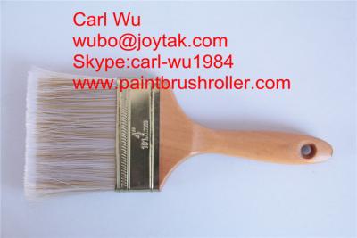 China Natural pure bristle Chinese bristle synthetic mix paint brush wood handle plastic handle 4 inch PB-003 for sale