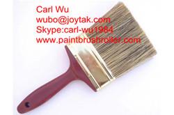 China Natural pure bristle Chinese bristle synthetic mix paint brush wood handle plastic handle 4 inch PB-013 for sale