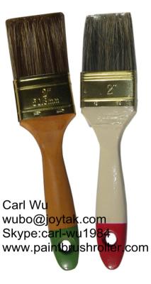 China Natural bristle Chinese bristle synthetic mix 2 piece paint brush sets wood handle plastic handle 2 inch PBS-012 for sale