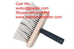 China Natural pure bristle Chinese bristle synthetic mix shed fence paint brush wood handle plastic handle 4 inch WB-004 for sale