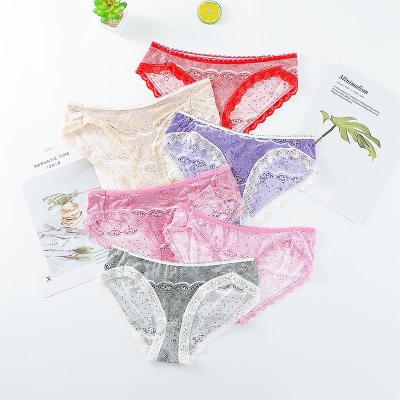 China Wholesale New Style Low-Rise Women's Breathable Underwear Briefs Women's Lace Up Side Pant Women's Panties for sale