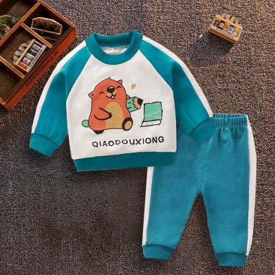 China Thermal Children's Sweater Set Kids Clothes Boys And Girls Casual Two Piece Sets for sale