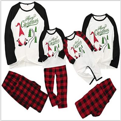 China Breathable Christmas homewear parent-child pajamas printed family Christmas pajamas for sale