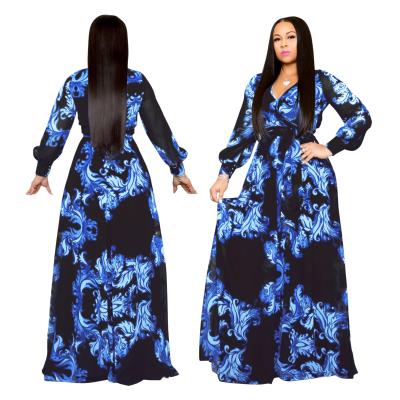 China Anti-Static Wholesale Winter Floral Dresses Women Party Evening for sale