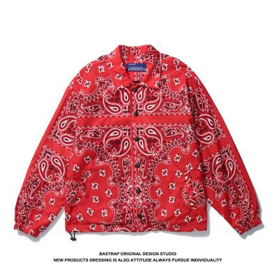 China 2020 Autumn Retro Paisley Brand Long Sleeve Paisley Jacket Anti-wrinkle Bandana Printing Jacket for sale