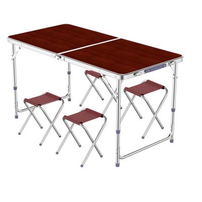 China Durable Material Aluminum Outdoor Folding Camping Portable Picnic Table for sale