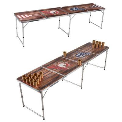 China Durable Hardware Manufacturers Aluminum 8ft Folding Connected Customized Mini Beer Pong Table For Party for sale