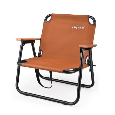 China Outdoor Comfortable Aluminum Frame Mini Folding Fishing Beach Camping Easy Carry Portable Chair With Armrest for sale