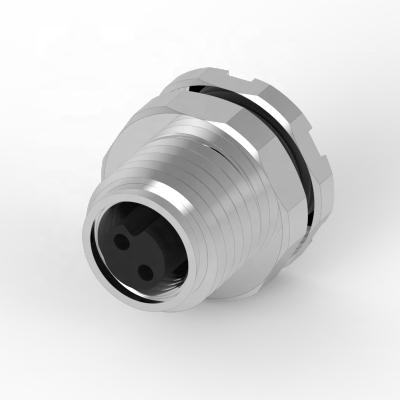 China Industry M5 2 PIN Front Lock Waterproof Connector for sale