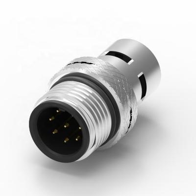 China Industry M12 Un-Coded 8 PIN Molded With Waterproof Cable Connector for sale