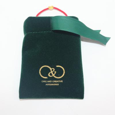 China Mini Gift Recyclable Personalized Recycled Velvet Pouches With Custom Logo Printed Drawstring Bag for sale