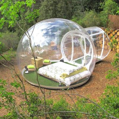 China 0.80mm or 1.0mm PVC or TPU hot sales inflatable transparent bubble tent, inflatable camping bubble lodge tent for hotel for sale