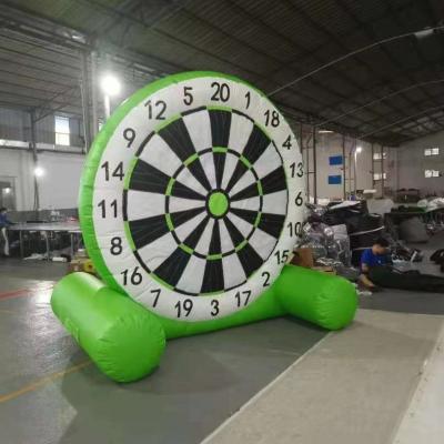 China Best quality 0.55mm PVC tarpaulin or 0.60-0.90mm pvc tarpaulin soccer outdoor inflatable dart board, inflatable soccer darts game with customized design for sale