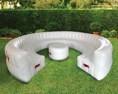 China Most Durable 20 Seat Water Entertainment Floating Inflatable Sofa, Inflatable Air Lounge With Customized Design for sale