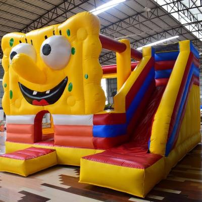 China 0.55mm PLATO PVC Tarpaulin Hot Sales Most Exciting Giant Bouncer Castle Dry And Wet Inflatable Slide With Best Price And High Quality for sale