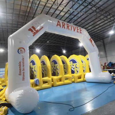 China 0.6mm pvc tarpaulin newest style of inflatable sport arch with stabilized: 0.6mm pvc tarpaulin sealed job for sale