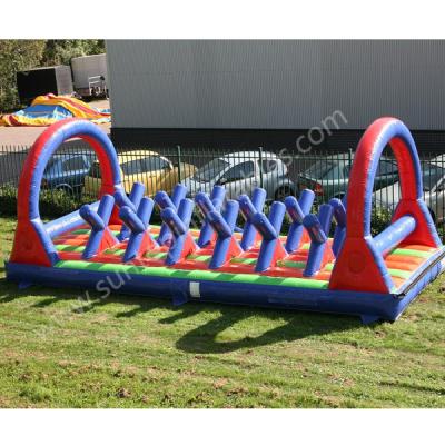 China Best quality 0.55mm pvc tarpaulin x new design inflatable war racing training obstacle course with customized design for sale