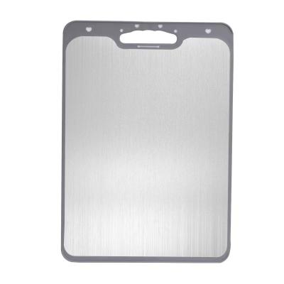 China Sustainable multifunctional stainless steel chopping board environmental protection stainless steel plastic cutting board for sale