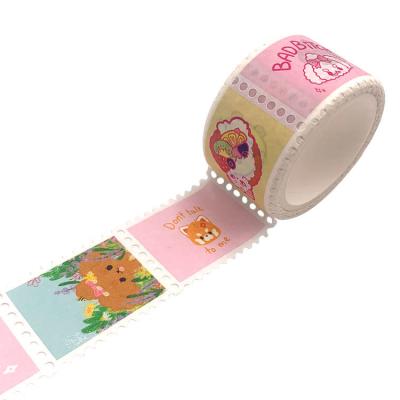 China Waterproof Custom Design Die Cut Stamp Style Washi Tape Printing Supplier for sale