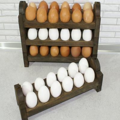 China Recyclable Wooden Egg Rack Farmhouse Egg Rack Wooden Egg Rack for sale