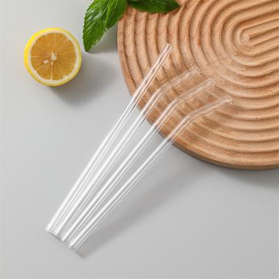 China Premium Anti-Wrinkle Bent Glass Straw Set In Bluk Anti-Wrinkle High Borosilicate Food Grade Drinking Water With Appreciation for sale