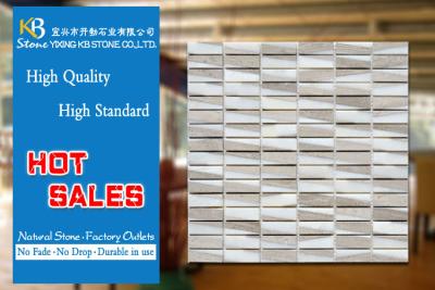 China Mixed Colour Natural Stone Marble Tiles For Modern Decorative Wall for sale