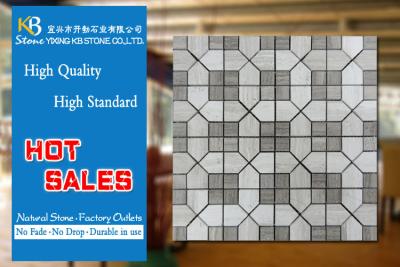 China China White Wooden Grey Marble FOR Kitchen Backsplash Fireplace Surround Tiles for sale