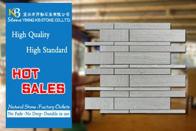 China Wooden Grey Mosaic Tile, Grey Marble Mosaic Tiles For Floor and wall for sale