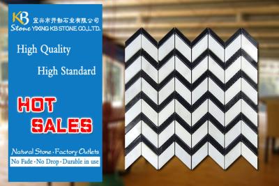 China Pure Black China White Marble Polished 12 By 12 Inch Pallet Package for sale