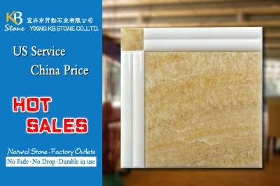 China Glazed porcelain yellow marble stone tile 600x600 10mm thickness for sale