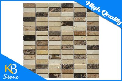 China Exterior / Interior Travertine Nature Stone Mosaic Marble Tiles for Bathroom Wall or Floor for sale