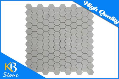 Κίνα Άσπρα Hexagon μαρμάρινα κεραμίδια 12 μωσαϊκών της Κίνας κεραμίδια τοίχων της» X12» εσωτερικά και εξωτερικά διακοσμητικά προς πώληση