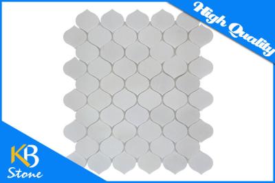 China Sample-Peach Size Pattern China White Marble Mosaic Tile Backsplash for sale