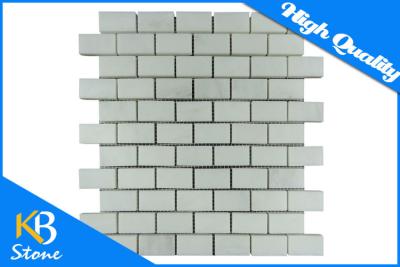 China Polished White Marble Mosaic Wall Tiles / Natural Stone Marble Subway Tile for Home or Hotel for sale