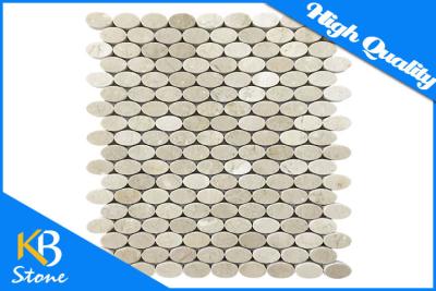 China Polished Round Pattern Cream Marfil Marble Home Flooring Tile for Bathroom Wall or Flooring for sale