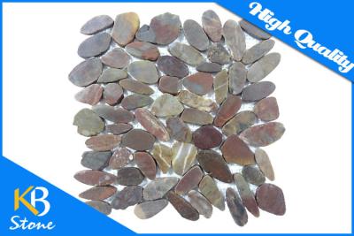 China Mixed Color Pebble Stone Mosaic Tile Polished Home Decoration Bathroom Marble Tiles for sale