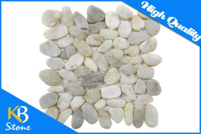 China Spilt Surface Onyx Pebble Stone Shower Floor Mosaic Tile Irregular Shape 12 x 12 Inch for sale